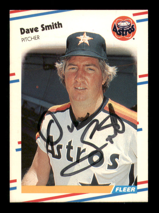 Dave Smith Autographed 1988 Fleer Card #457 Houston Astros