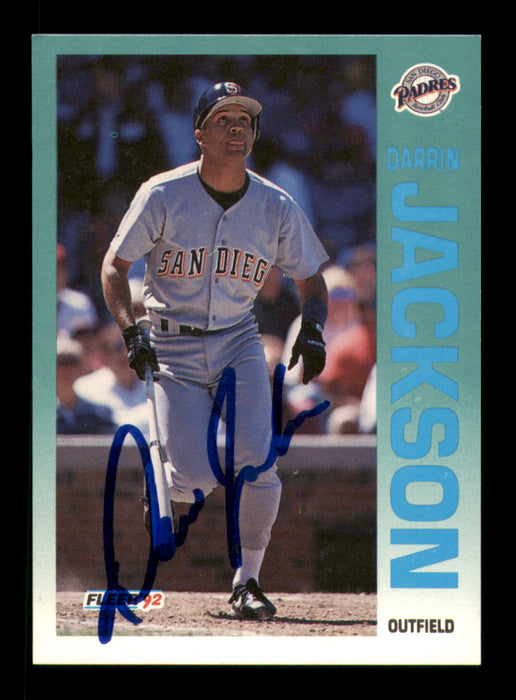 Darrin Jackson Autographed 1992 Fleer Card #609 San Diego Padres
