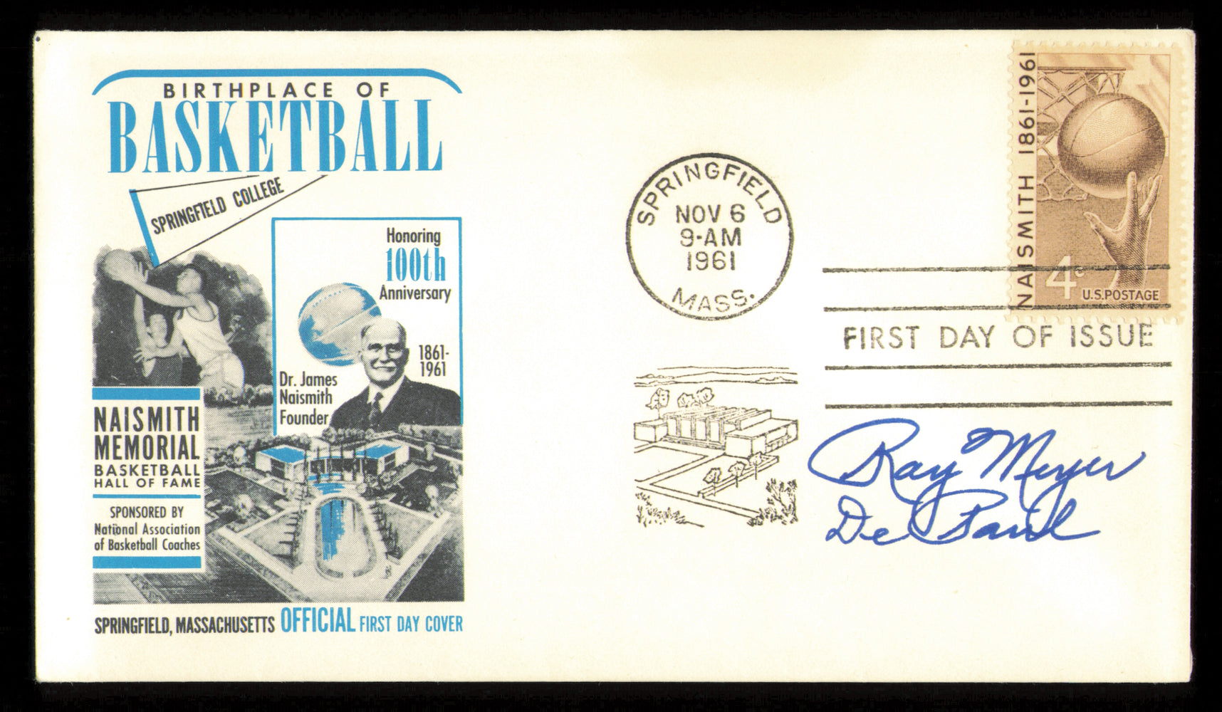 Ray Meyer Autographed First Day Cover DePaul