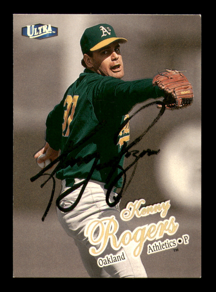 Kenny Rogers Autographed 1998 Fleer Ultra Gold Card #448G Oakland A's