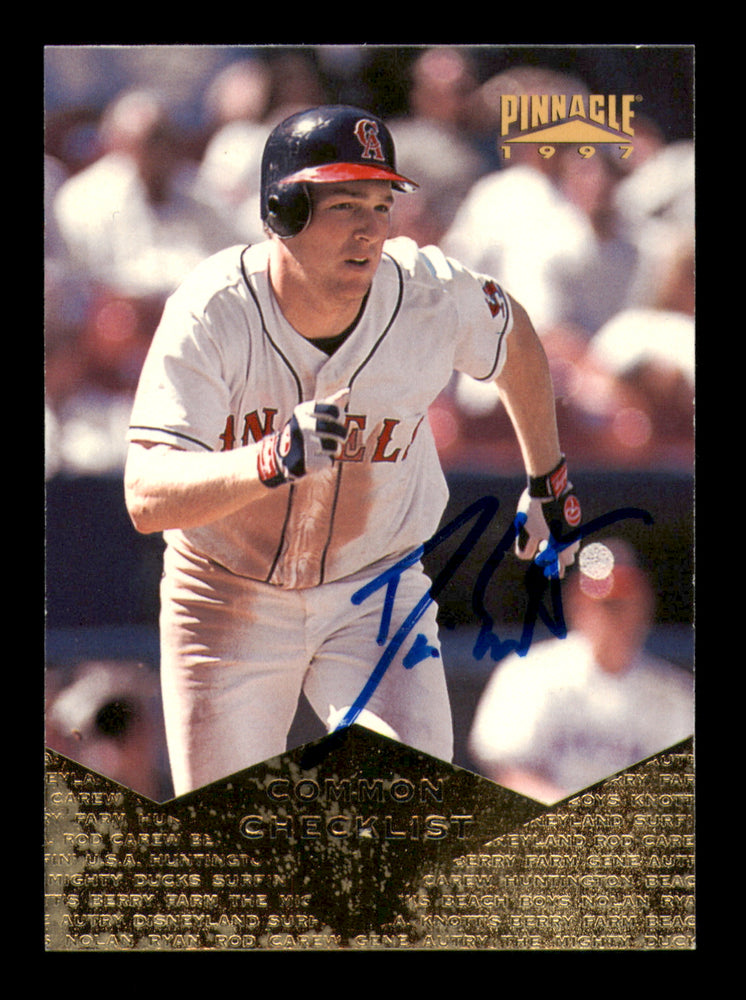 Darin Erstad Autographed 1997 Pinnacle Card #199 California Angels