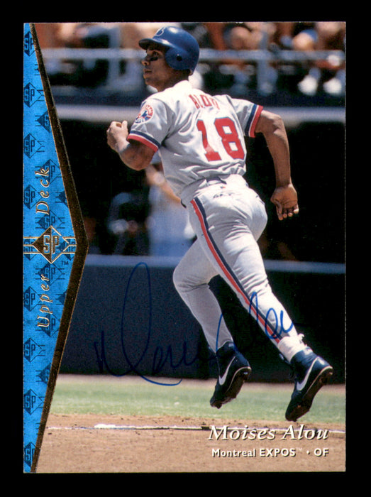 Moises Alou Autographed 1995 Upper Deck SP Authentic Card #78 Montral Expos