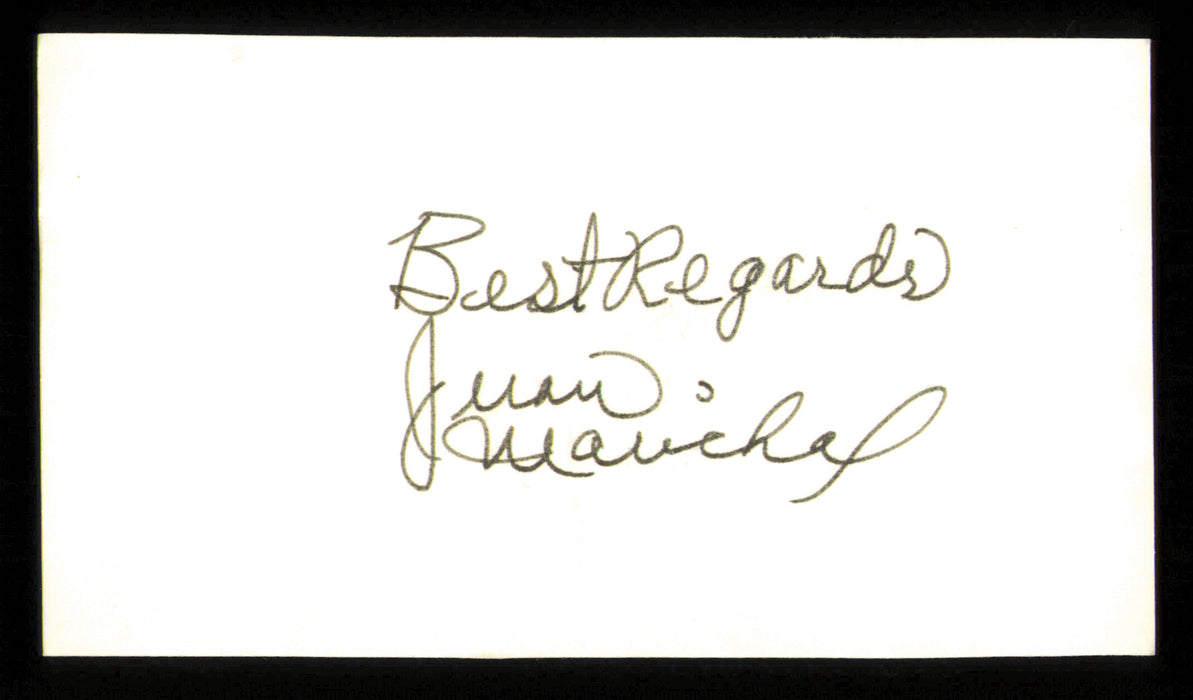 Juan Marichal Autographed 2.5x5 Cut Signature San Francisco Giants "Best Regards"