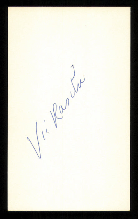 Vic Raschi Autographed 3x5 Index Card New York Yankees