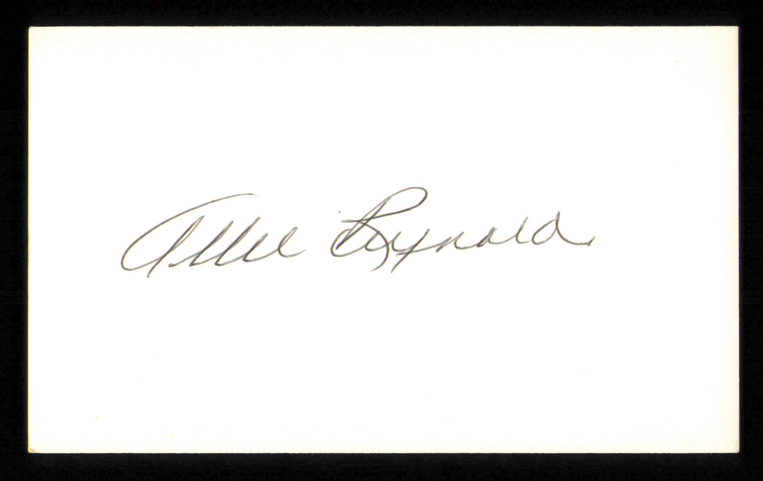 Allie Reynolds Autographed 3x5 Index Card New York Yankees