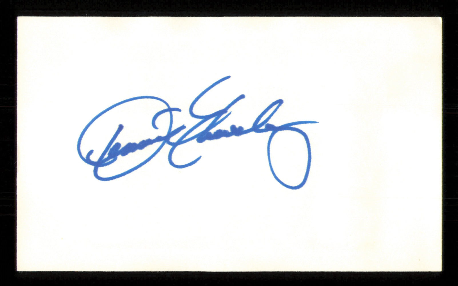 Dennis Eckersley Autographed 3x5 Index Card Boston Red Sox Card Glued To Back