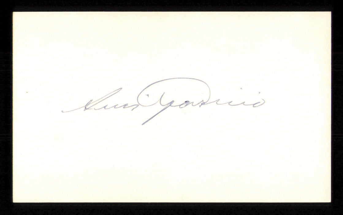 Luis Aparicio Autographed 3x5 Index Card Chicago White Sox