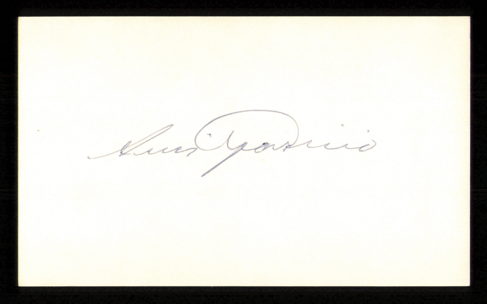 Luis Aparicio Autographed 3x5 Index Card Chicago White Sox