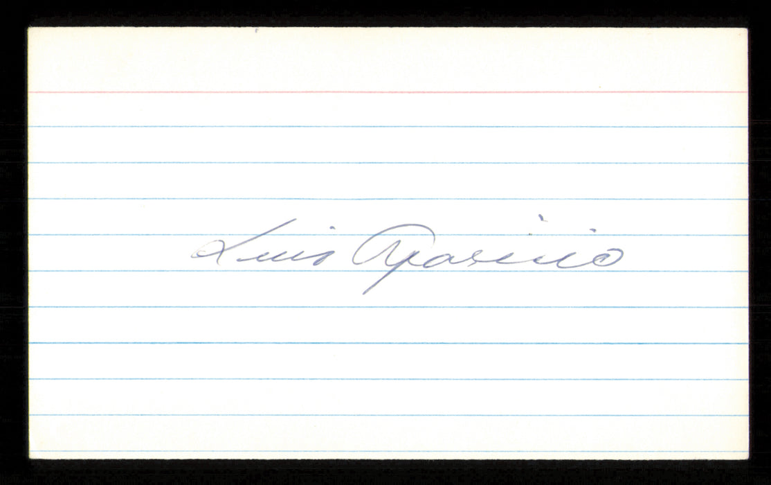 Luis Aparicio Autographed 3x5 Index Card Chicago White Sox