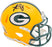 Aaron Jones Autographed Green Bay Packers Yellow Speed Mini Helmet Beckett BAS Witness