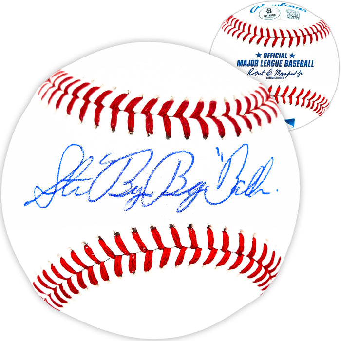 Steve Balboni Autographed Official MLB Baseball New York Yankees "Bye Bye" Beckett BAS Witness