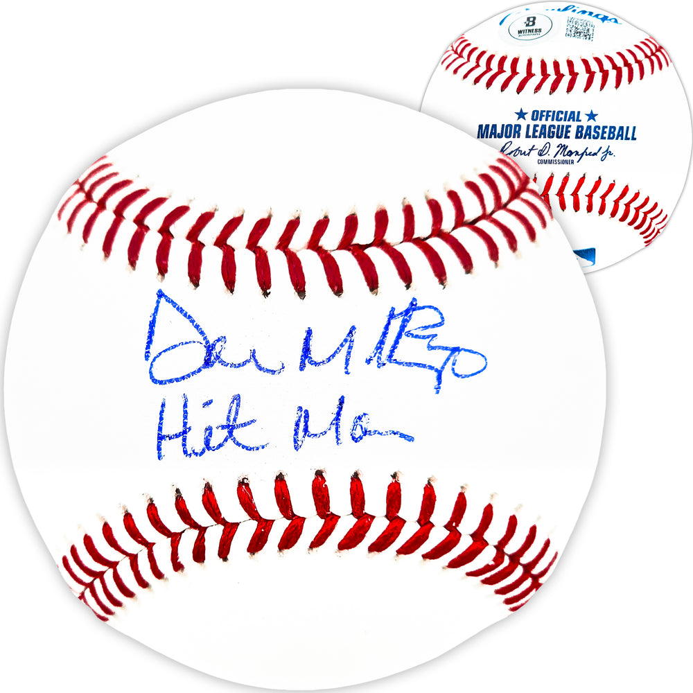 Don Mattingly Autographed Official MLB Baseball New York Yankees "Hit Man" Beckett BAS Witness
