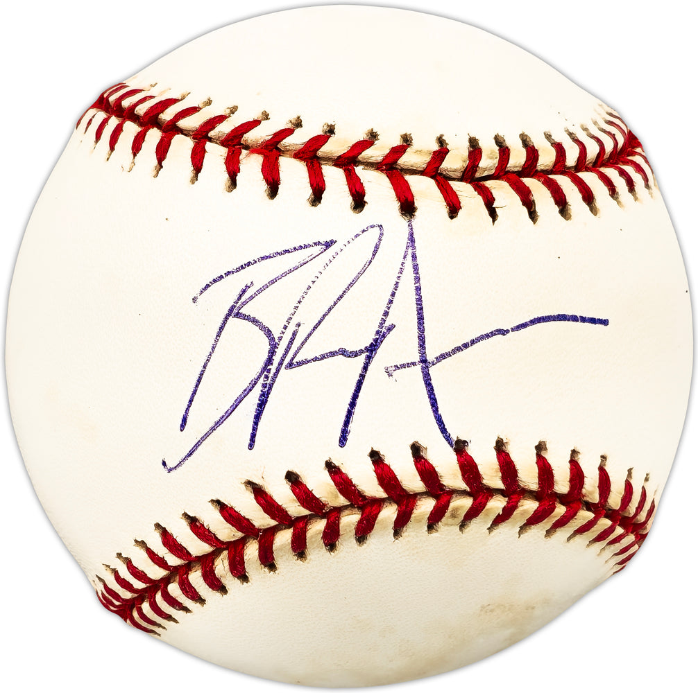 Bruce Aven Autographed Official AL Baseball Miami Marlins, Cleveland Indians