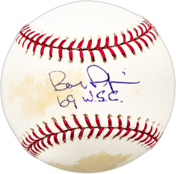 Bob Bobby Pfeil Autographed Official MLB Baseball New York Mets "69 WSC"