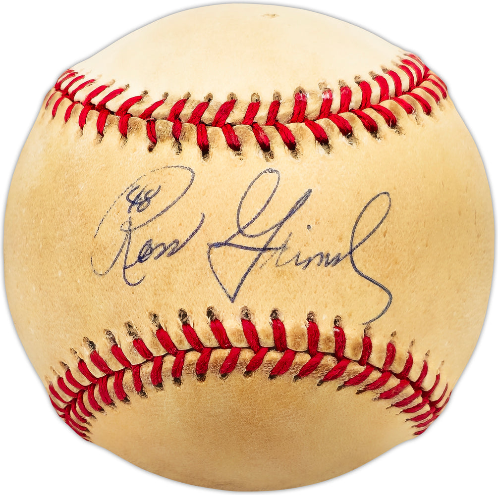 Ross Grimsley Autographed Official AL Baseball Cincinnati Reds, Baltimore Orioles