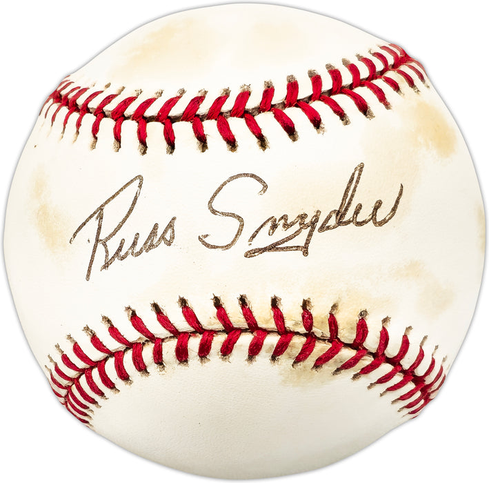 Russ Snyder Autographed Official AL Baseball Baltimore Orioles