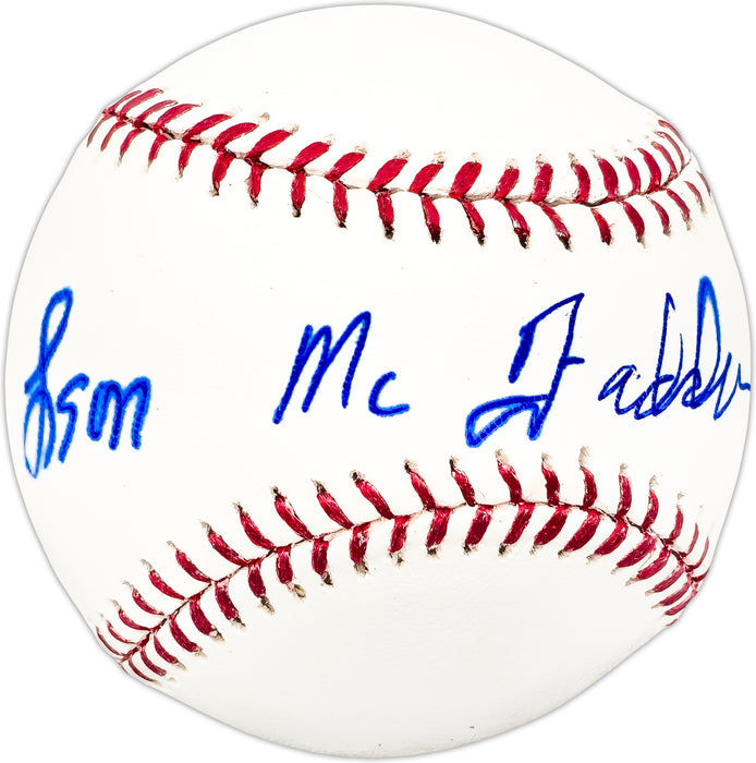Leon McFadden Autographed Official MLB Baseball Houston Astros