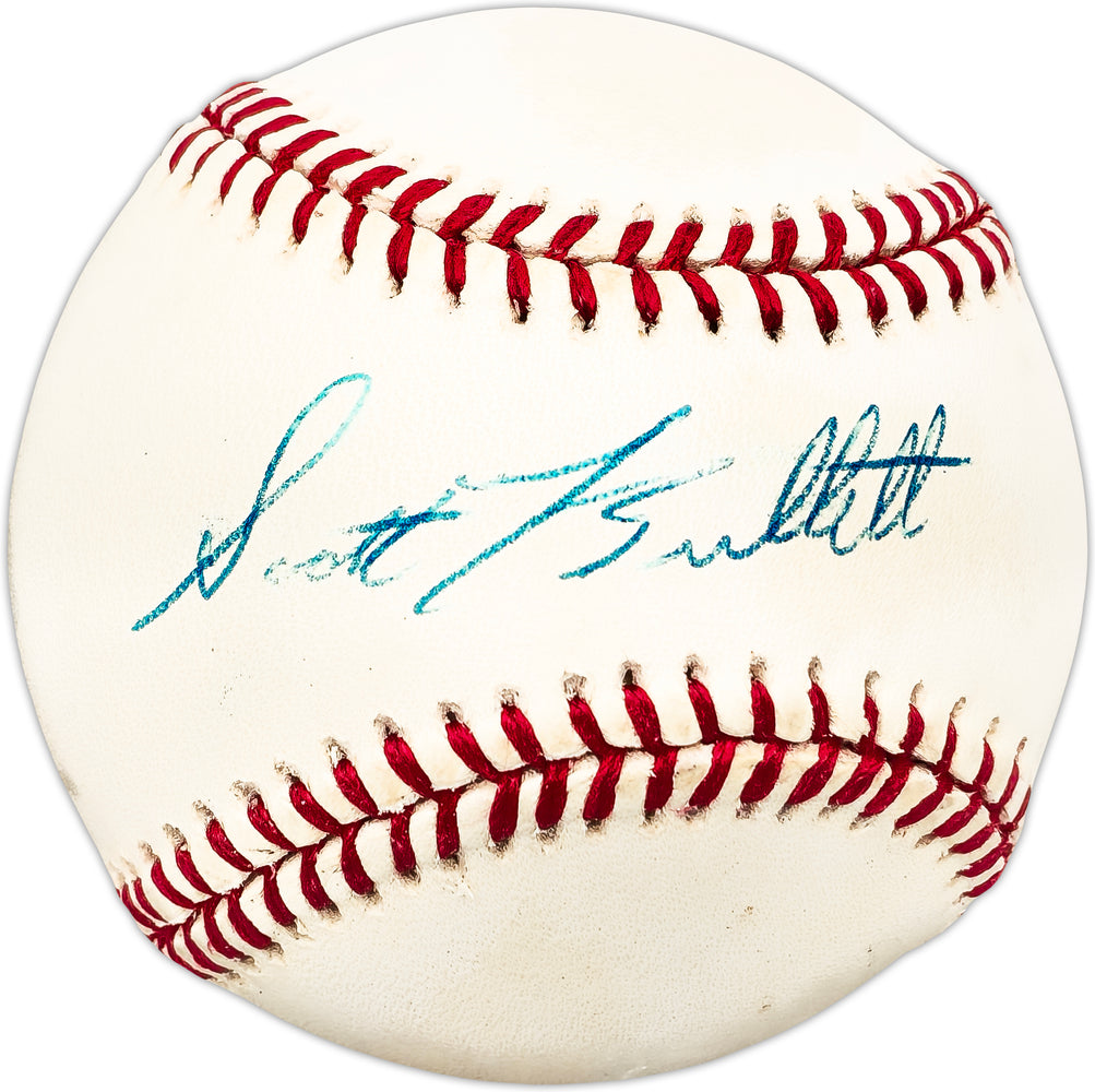 Scott Bullett Autographed Official NL Baseball Chicago Cubs