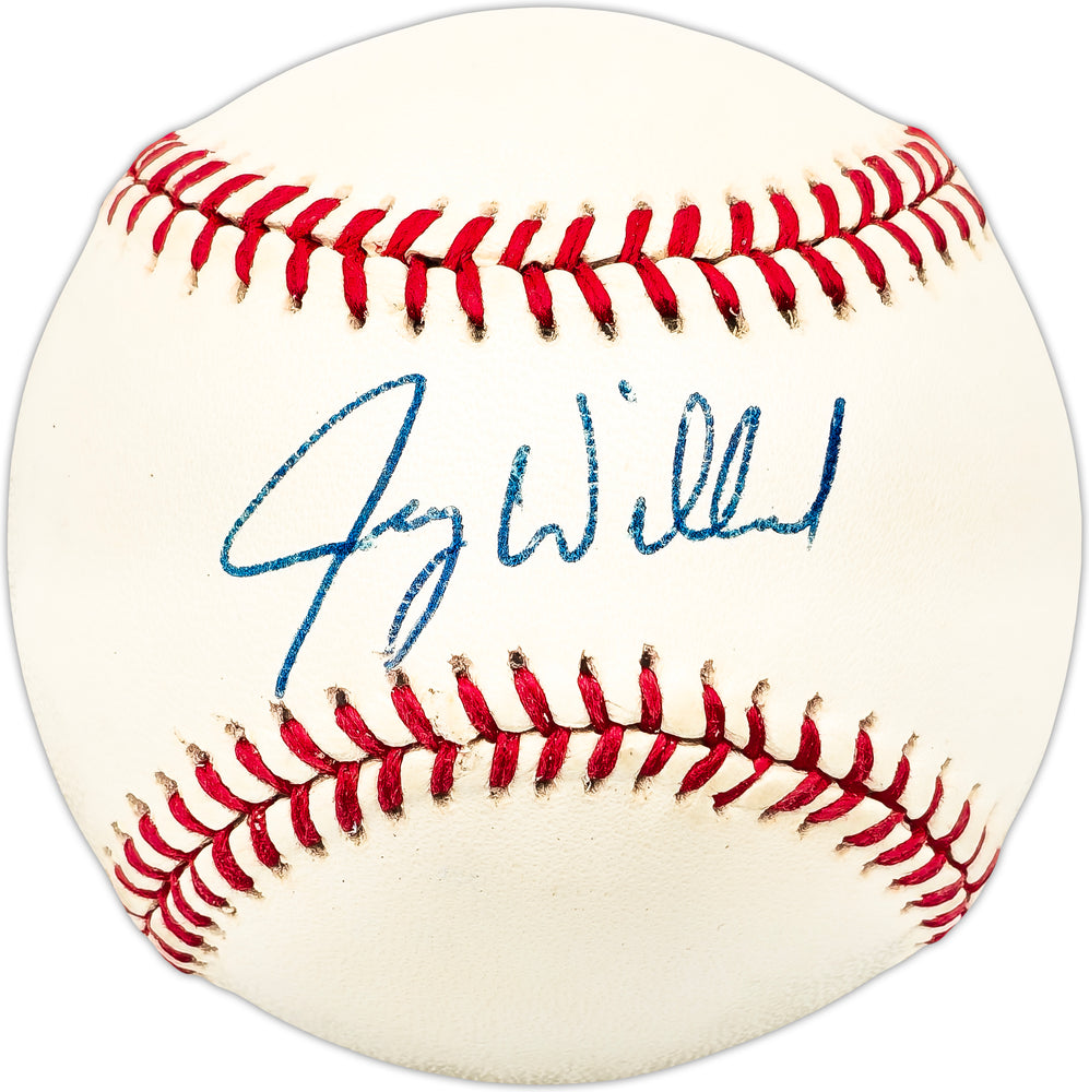 Jerry Willard Autographed Official NL Baseball Chicago White Sox, Cleveland Indians