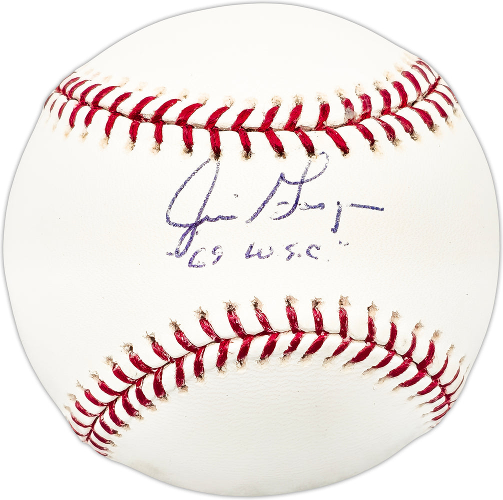 Jim Gosger Autographed Official MLB Baseball New York Mets "69 WSC"