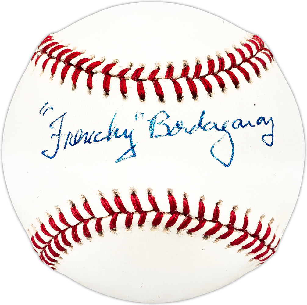Frenchy Bordagaray Autographed Official NL Baseball Brooklyn Dodgers