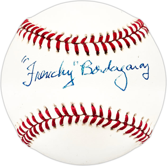 Frenchy Bordagaray Autographed Official NL Baseball Brooklyn Dodgers