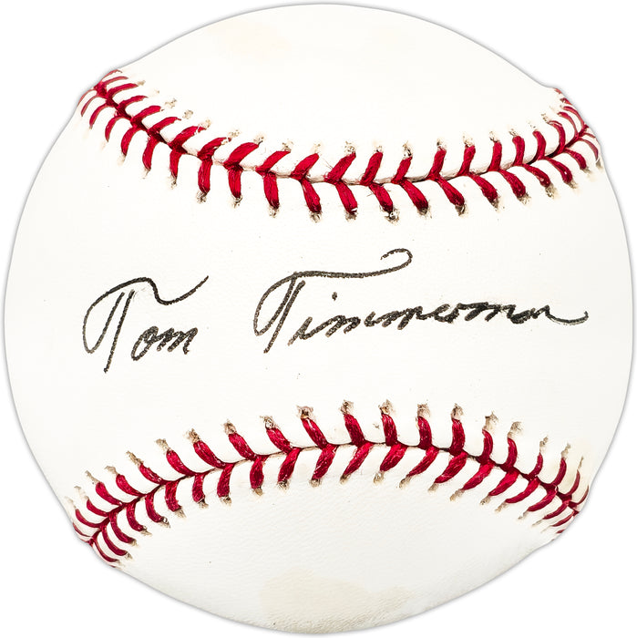 Tom Timmerman Autographed Official MLB Baseball Detroit Tigers