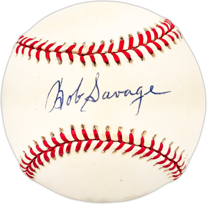 Bob Savage Autographed Official AL Baseball Phil. A's