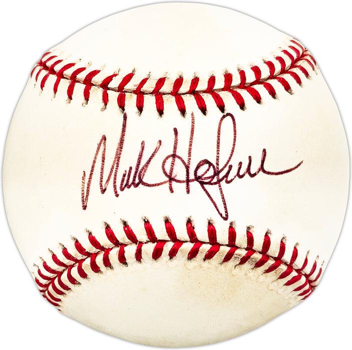 Mark Holzemer Autographed Official MLB Baseball California Angels