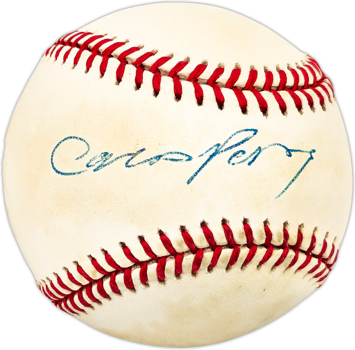Carlos Perez Autographed Official NL Baseball Montreal Expos