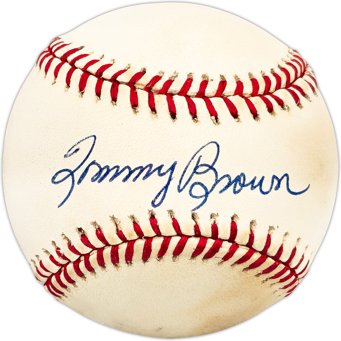 Tommy Brown Autographed Official NL Baseball Los Angeles Dodgers, Philadelphia Phillies