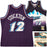 Utah Jazz John Stockton Autographed Purple Authentic Mitchell & Ness 1996-97 Hardwood Classic Swingman Road Jersey Size XL Beckett BAS Witness