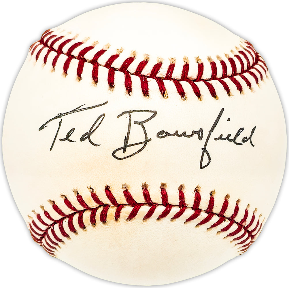 Ted Bowsfield Autographed Official AL Baseball Boston Red Sox Beckett BAS QR #BM25070
