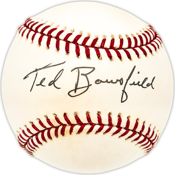 Ted Bowsfield Autographed Official AL Baseball Boston Red Sox Beckett BAS QR #BM25070