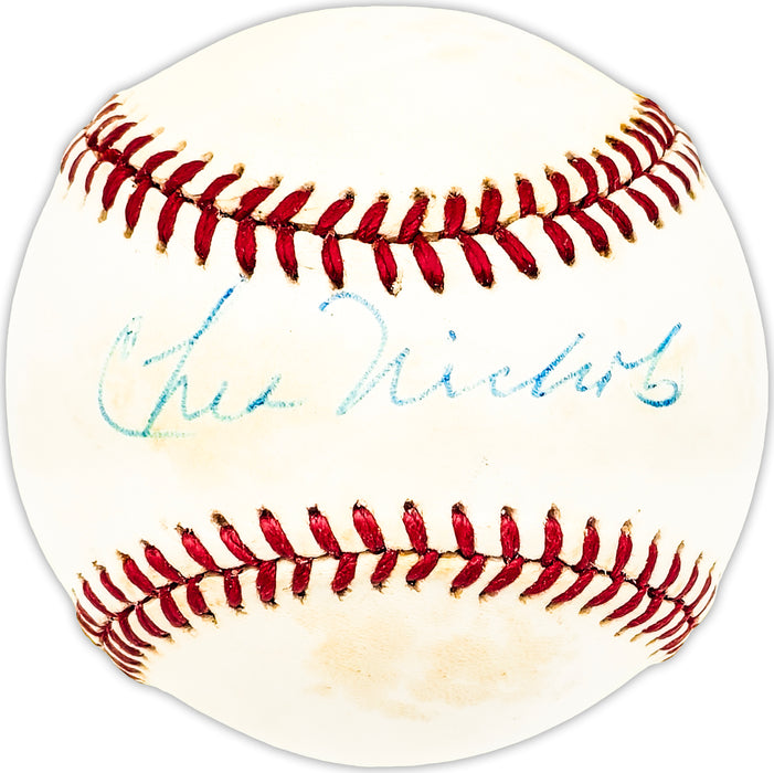 Chet Nichols Autographed Official AL Baseball Boston Red Sox, Cincinnati Reds Beckett BAS QR #BM25140