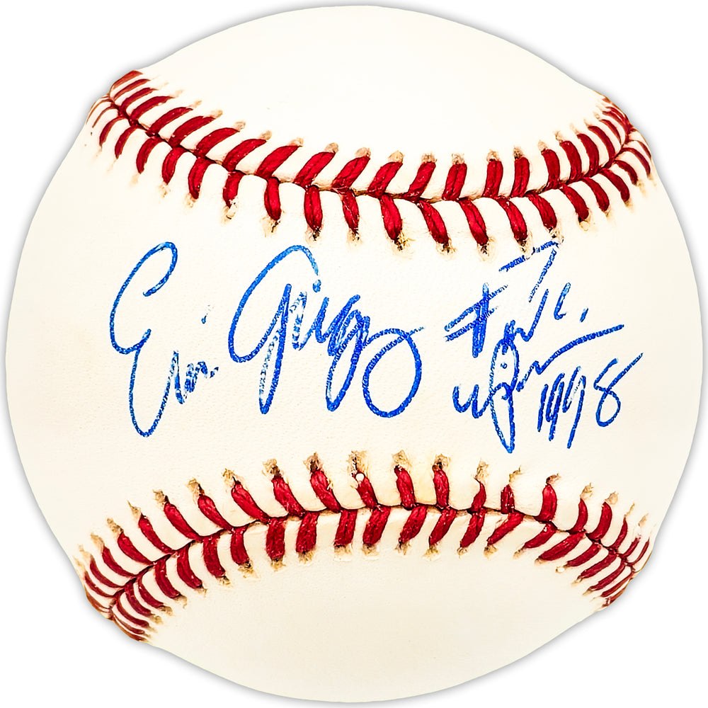 Eric Gregg Autographed Official NL Baseball Umpire "Umpire 1998" Beckett BAS QR #BM25223