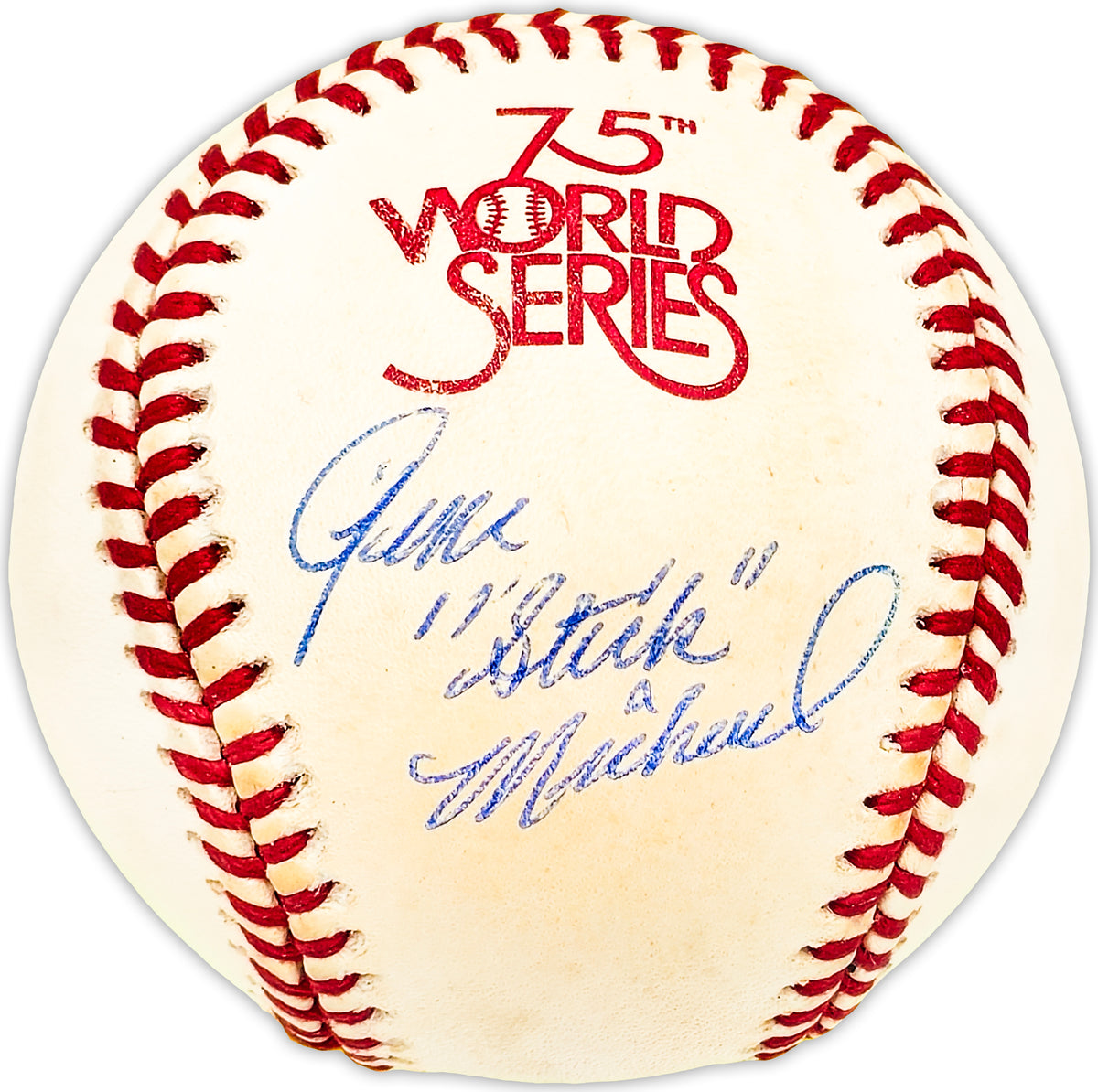 Gene Stick Michael Autographed Official 1978 World Series Logo MLB Bas ...