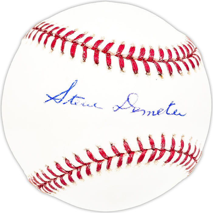 Steve Demeter Autographed Official MLB Baseball Detroit Tigers, Cleveland Indians Beckett BAS QR #BM25783