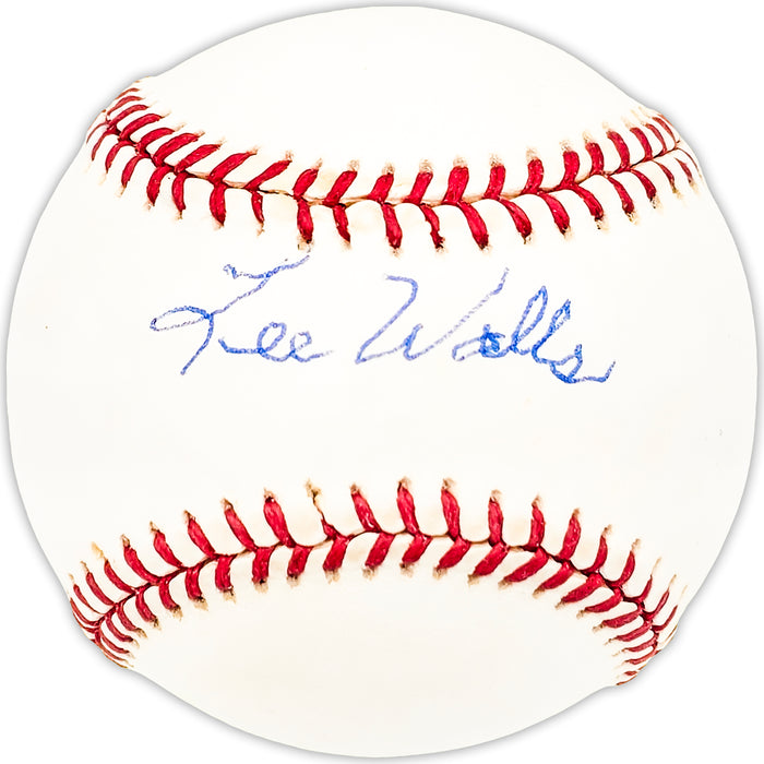 Lee Walls Autographed Official AL Baseball Philadelphia Phillies, Los Angeles Dodgers Beckett BAS QR #BM25295