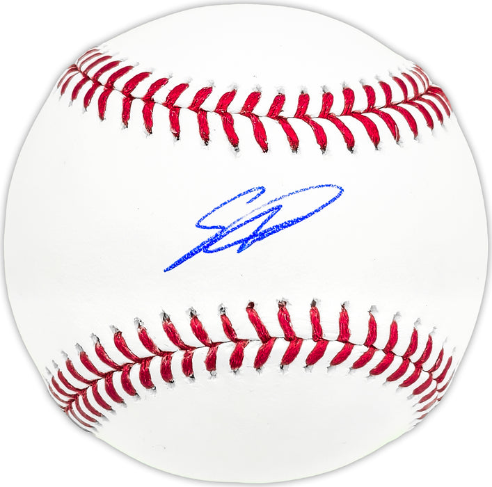Sebastian Walcott Autographed Official MLB Baseball Texas Rangers Beckett BAS Witness