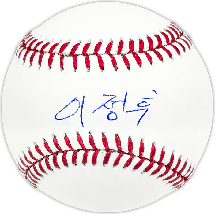 Jung Hoo Lee Autographed Official MLB Baseball San Francisco Giants Signed In Korean Beckett BAS Witness