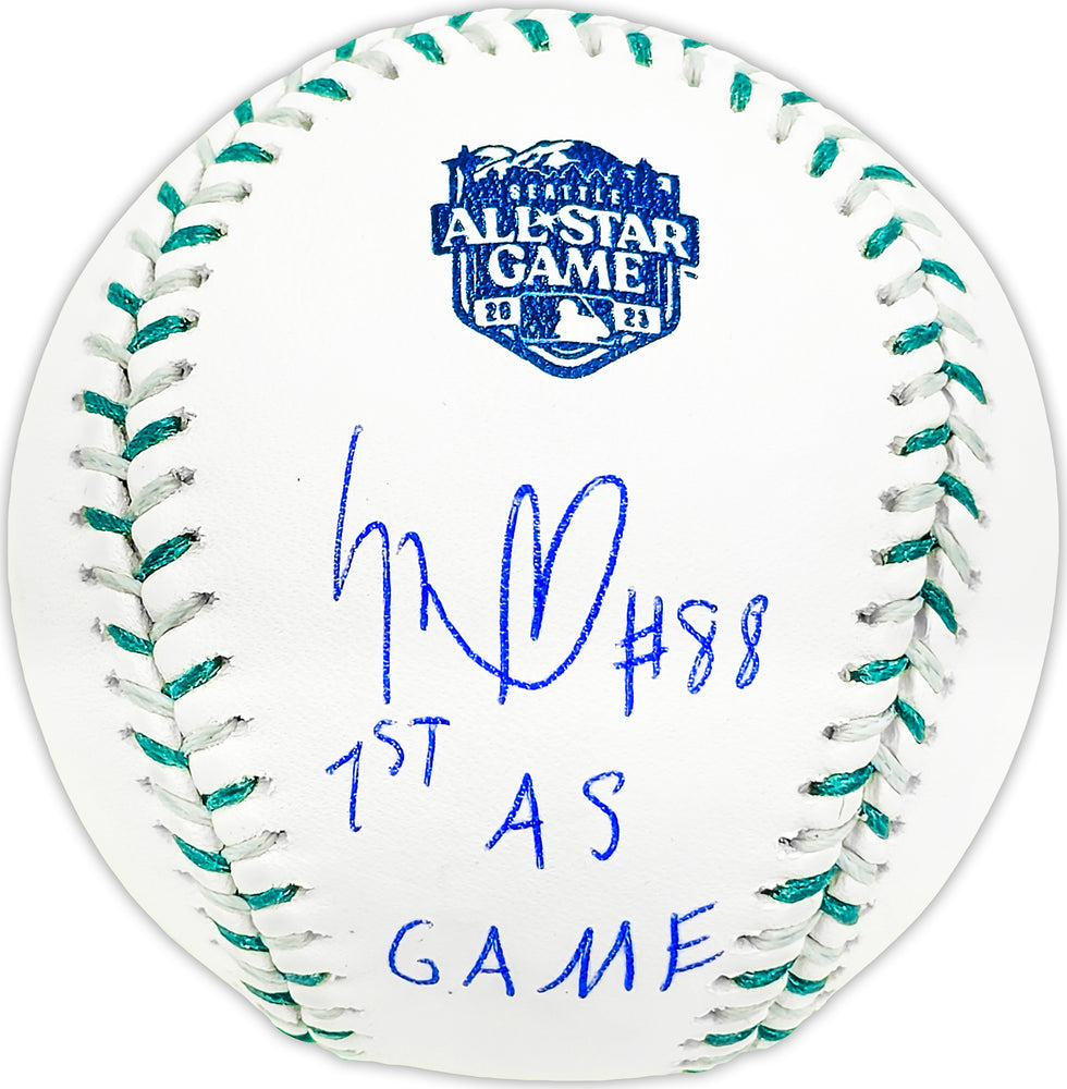 Luis Robert Jr. Autographed Official 2023 All Star Game Logo MLB Game Baseball Chicago White Sox "1st AS Game" Beckett BAS Witness