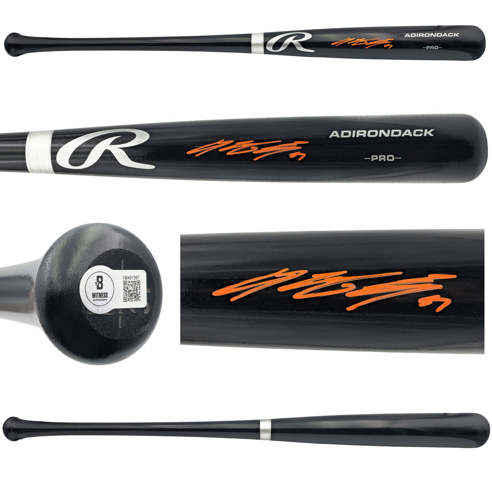 Jung Hoo Lee Autographed Black Rawlings Adirondack Baseball Bat San Francisco Giants Beckett BAS Witness