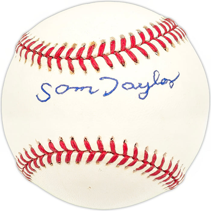 Sammy Taylor Autographed Official League Baseball Chicago Cubs, New York Mets