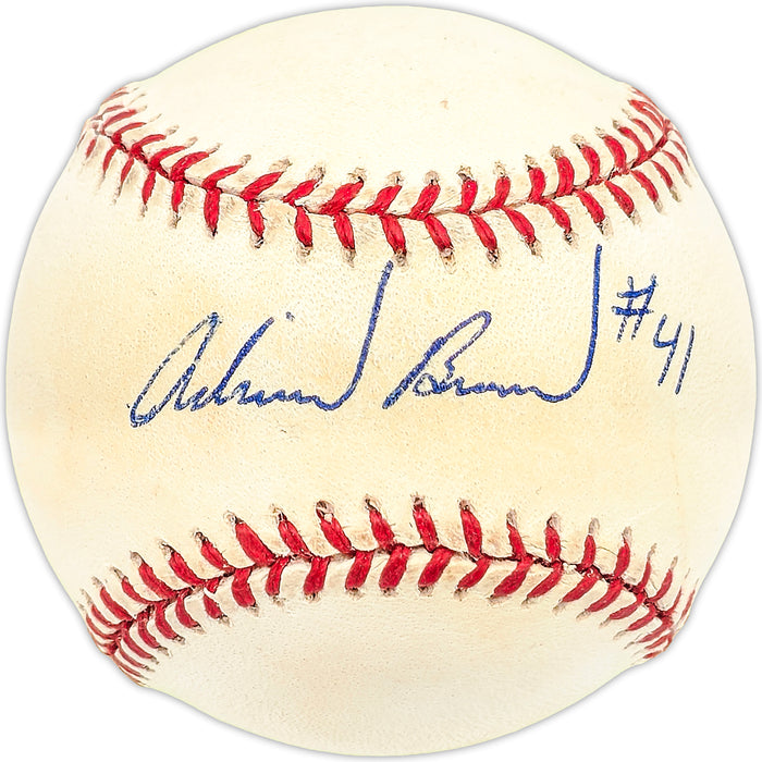 Adrian Brown Autographed Official NL Baseball Pittsburgh Pirates, Boston Red Sox
