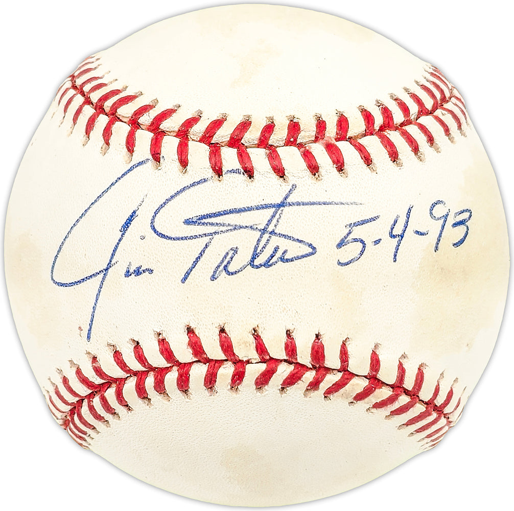 Jim Tatum Autographed Official AL Baseball Colorado Rockies, Boston Red Sox "34093"