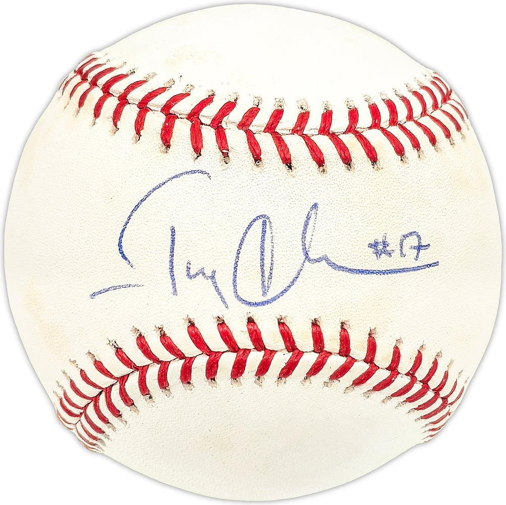 Tony Clark Autographed Official AL Baseball Detroit Tigers, New York Yankees