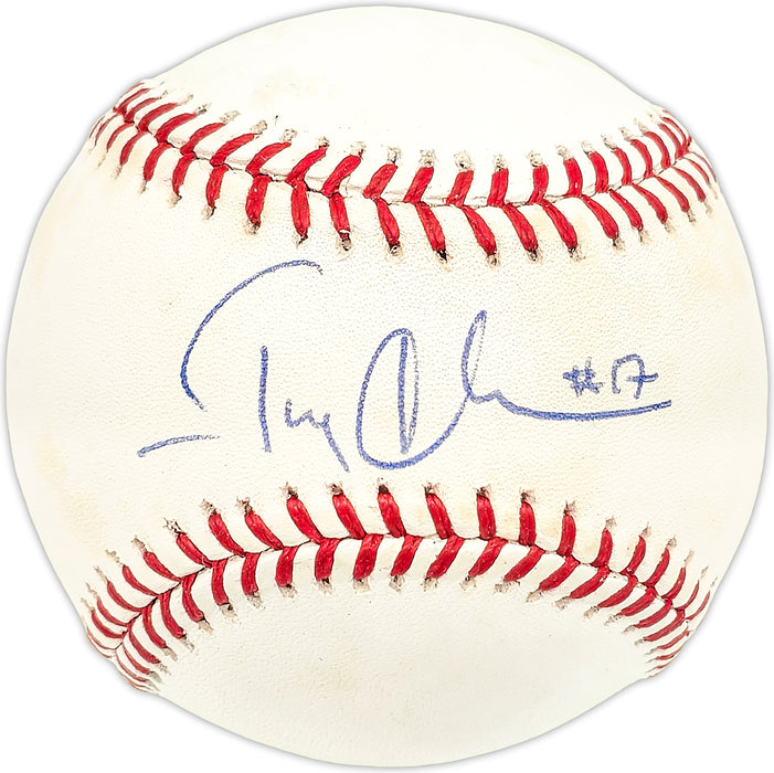 Tony Clark Autographed Official AL Baseball Detroit Tigers, New York Yankees