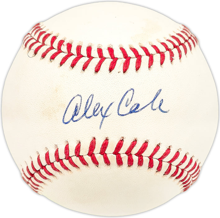 Alex Cole Autographed Official AL Baseball Cleveland Indians, Boston Red Sox