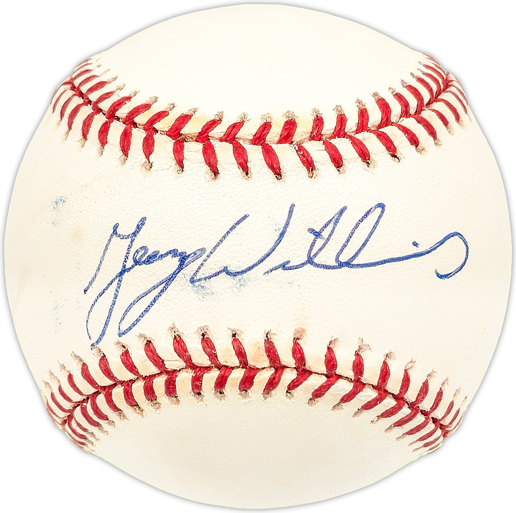 George Williams Autographed Official AL Baseball Oakland A's, San Diego Padres